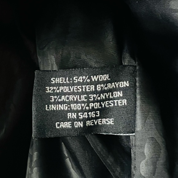 Guess Elegant Black Trench Coat with Silver Buttons - Picture 6 of 7